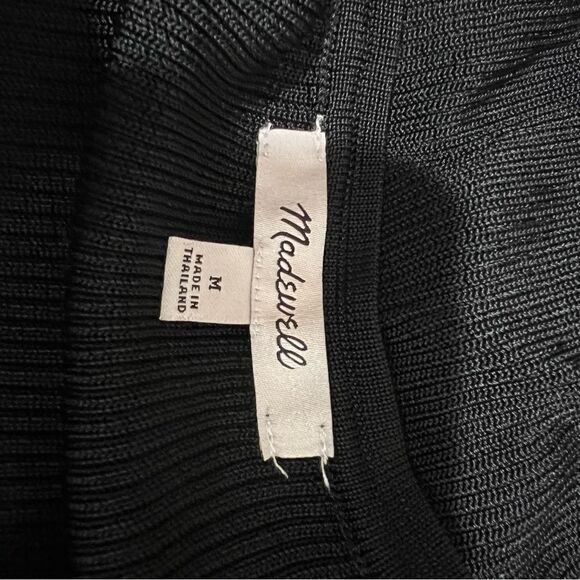 Madewell Micro-Rib Sweater Tee Black NWOT and NWT - Picture 9 of 13